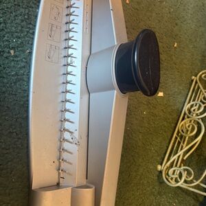 Silver Paper Comb Binder with Black Turning Knob